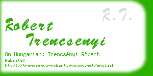 robert trencsenyi business card
